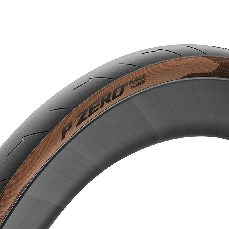 PNEU ROUTE 700 X 28 PIRELLI P ZERO RACE RS CLASSIC TANWALL NOIR FLANC MARRON TUBELESS READY TS (28-622)