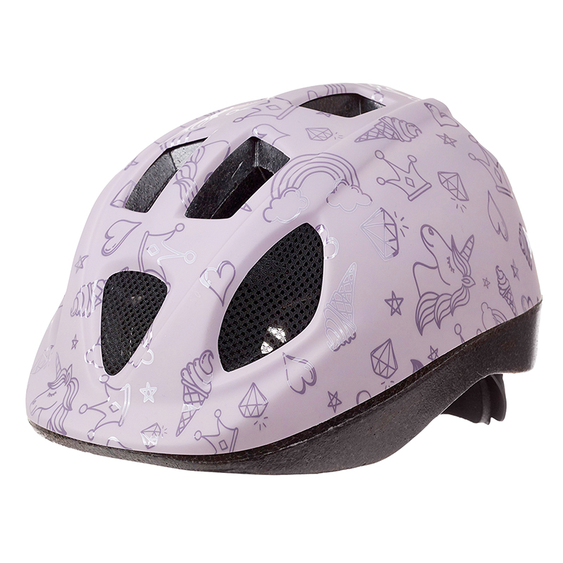 CASQUE VELO ENFANT POLISPORT FANTASY VIOLET TAILLE 48-52CM AVEC MOLETTE (VENDU SUR CARTE)