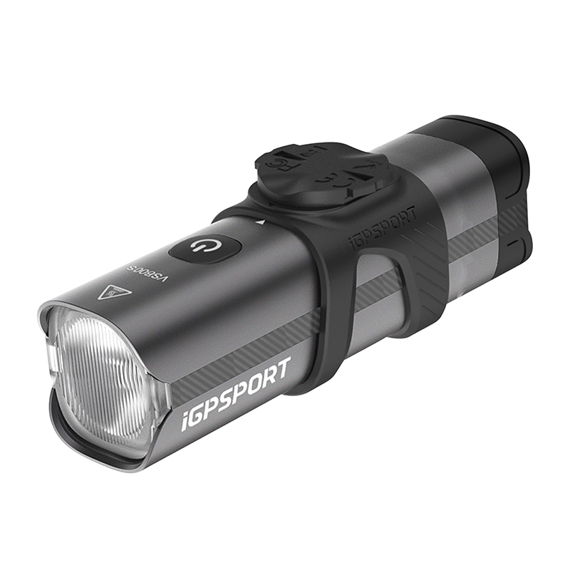 ECLAIRAGE VELO AVANT INTELLIGENT IGPSPORT VS800S LUMENS ALU LED RECHARGEABLE USB (VISIBLE 140M) - CONNEXION POSSIBLE AVEC LE COMPTEUR IGPSPORT - FAISCEAU LUMINEUX CONTOURS NETS ADAPTATIF A LA VITESSE