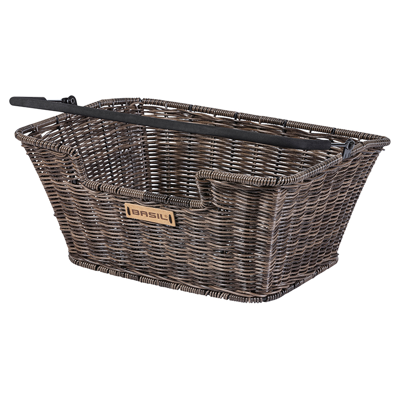 PANIER AVANT - ARRIERE OSIER SYNTHETIQUE BASIL CAPRI FLEX MARRON (31X22X13.5CM)