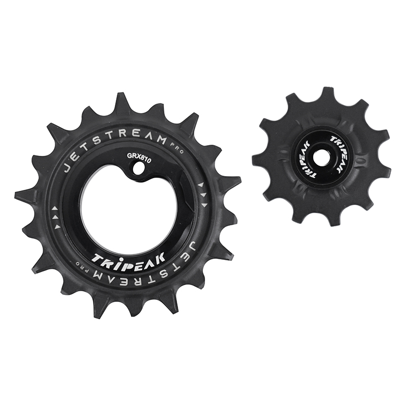 GALET DERAILLEUR AOPW TRIPEAK 11-18 DENTS CERAMIQUE 2X12-11V. SHIMANO GRX RX810 - 815 - 820 NOIR (JEU DE 2)