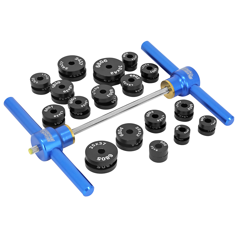 OUTIL PRO PRESSE A ROULEMENTS BLACKBEARING (MALETTE COMPLETE AVEC 2 PRESSES + 34 CALES EN ALUC CNC ANODISE)