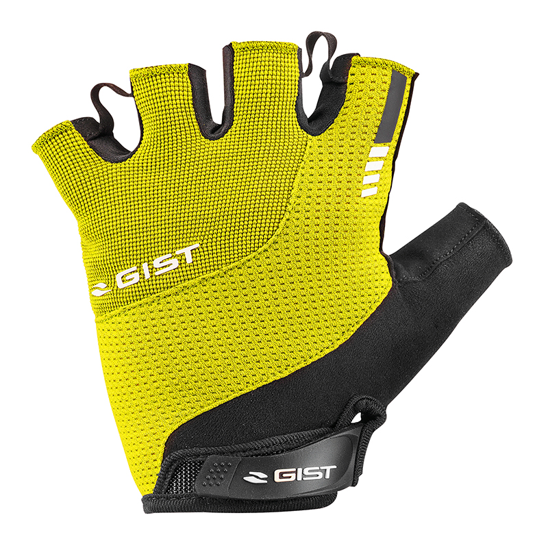 GANTS VELO COURT GIST KONTROL ETE JAUNE FLUO  M (PAIRE SUR CARTE) AVEC VELCRO   -5512