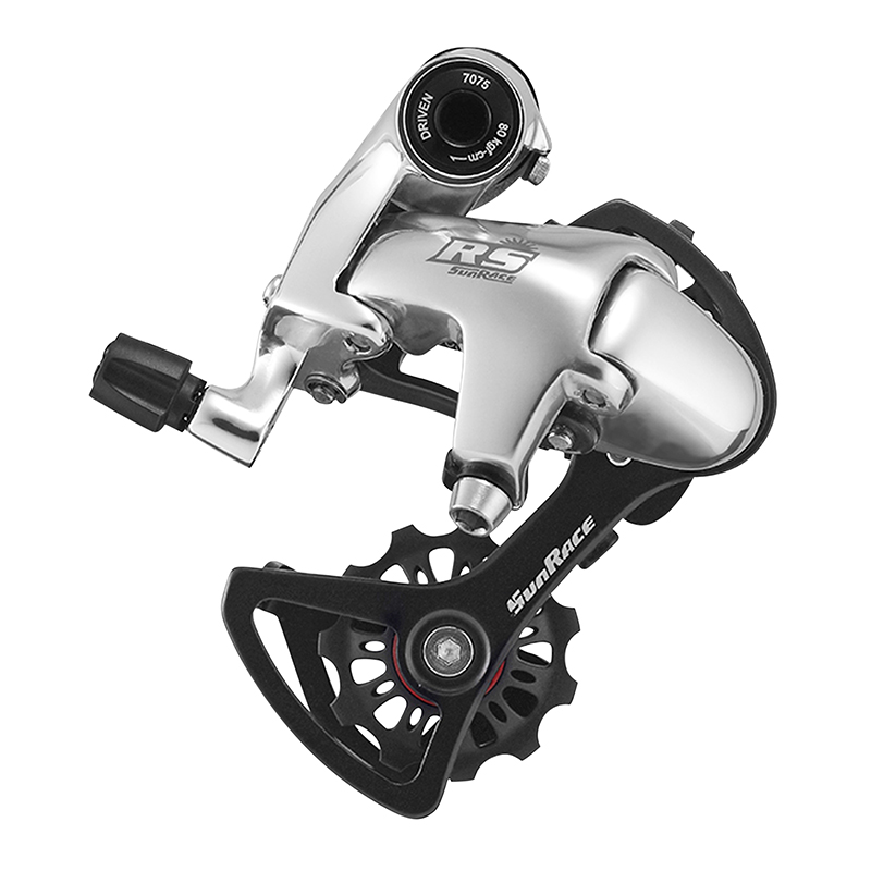 DERAILLEUR VTT ARRIERE SUNRACE RS2 10-9V. CHAPE COURTE A VIS