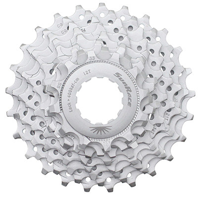 CASSETTE  9V. SUNRACE R91 12-25 ROUTE POUR SHIMANO NICKEL (LIVRE EN BOITE) (12-13-14-15-17-19-21-23-25)