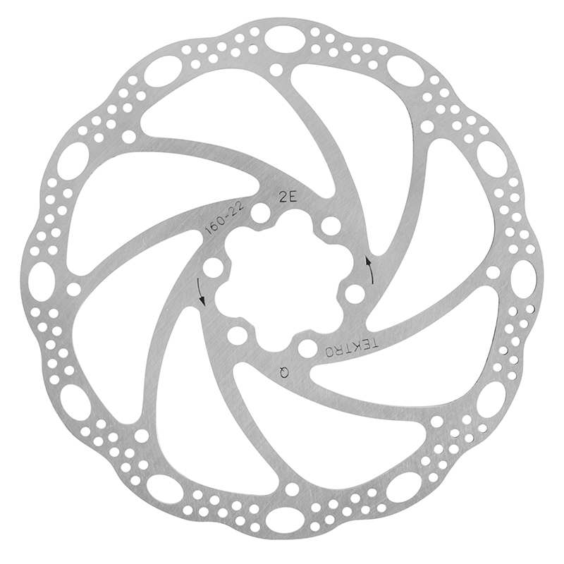 DISQUE DE FREIN ROUTE - VTT 6 TROUS TEKTRO 160MM ARGENT POUR TOUT TYPE DE PLAQUETTE (MONTAGE ATELIER) DISQUE DE FREIN ROUTE - VTT 6 TROUS TEKTRO 160MM ARGENT POUR TOUT TYPE DE PLAQUETTE (MONTAGE ATELIER)