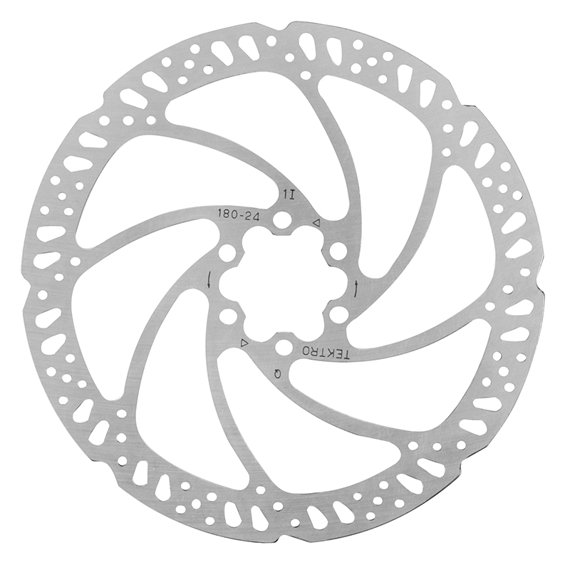 DISQUE DE FREIN ROUTE - VTT 6 TROUS TEKTRO 180MM ARGENT (MONTAGE ATELIER)