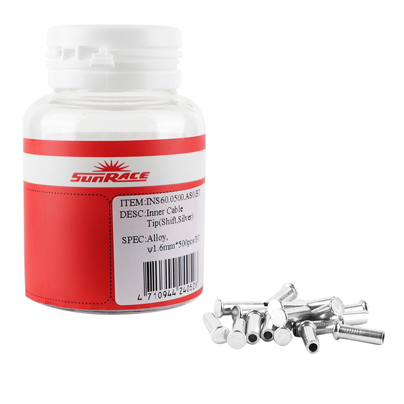 EMBOUT DE CABLE DERAILLEUR SUNRACE 1,2MM (BOITE DE 500)