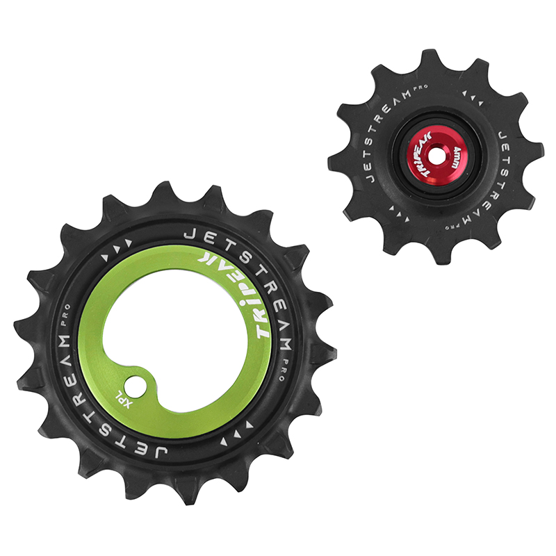 GALET DERAILLEUR AOPW TRIPEAK 12-18 DENTS CERAMIQUE 12V. SRAM AXS XPLR RED-FORCE-RIVAL VERT (JEU DE 2) (GARANTIE 4 ANS)