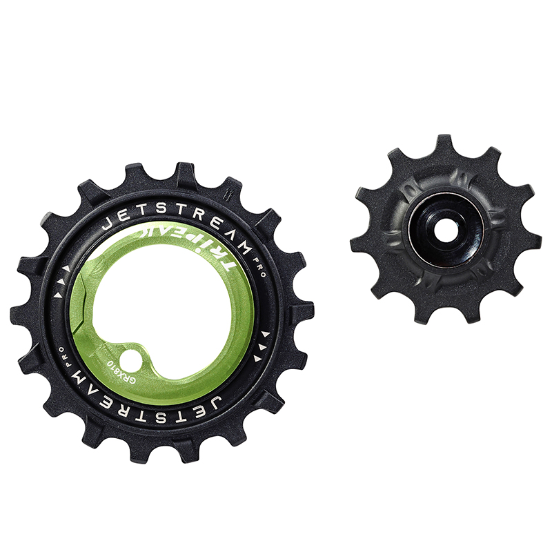 GALET DERAILLEUR AOPW TRIPEAK 11-18 DENTS CERAMIQUE 2X12-11V. SHIMANO GRX RX810 - 815 - 820 - 825 VERT (JEU DE 2) (GARANTIE 4 ANS)