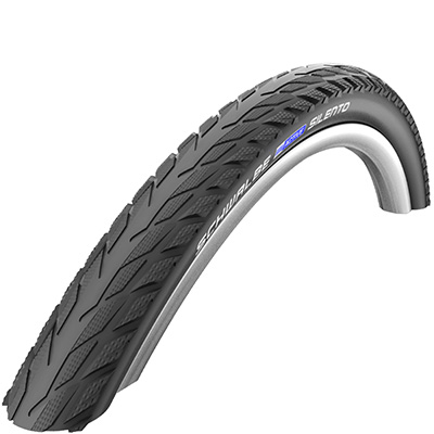 PNEU VTT 26 X 1.75 SCHWALBE SILENTO REFLEX NOIR TR (47-559) RENFORT K-GUARD FLANC REFLEX