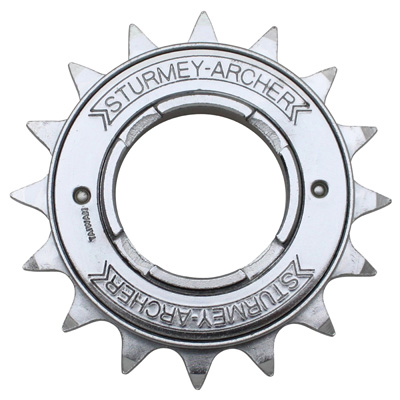 ROUE LIBRE  1V. SUNRACE - STURMEY ARCHER 16D. ARGENT CHAINE 3.30 - 1-2\"X1-8\" (EN BOITE)