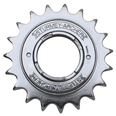 ROUE LIBRE  1V. SUNRACE - STURMEY ARCHER 19D. ARGENT CHAINE 3.30 - 1-2\"X1-8\" (EN BOITE)