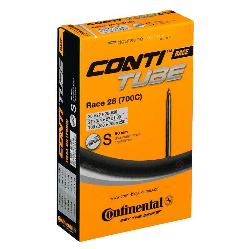 CHAMBRE A AIR VELO 700 X 20-25 CONTINENTAL VALVE PRESTA OBUS DEMONTABLE 80MM