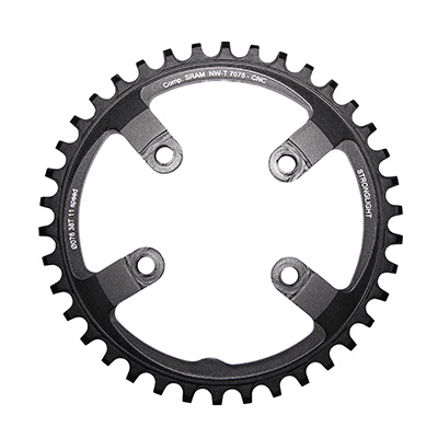 PLATEAU VTT 4BRA D.76 POUR SRAM XX1 STRONGLIGHT 38DTS MONO NOIR ALU 7075 11V. NARROW WIDE