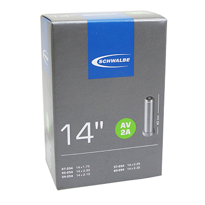 CHAMBRE A AIR VELO 14 X 1.75 SCHWALBE VALVE STANDARD (47-254 à 60-254)(AV2A)