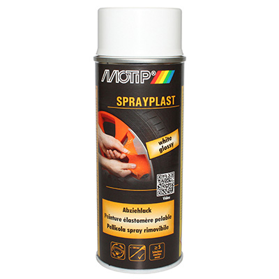 BOMBE DE PEINTURE MOTIP SPRAYPLAST BLANC BRILLANT AEROSOL 400 ML (396533)