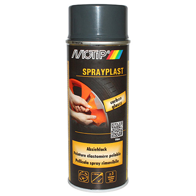 BOMBE DE PEINTURE MOTIP SPRAYPLAST CARBONE BRILLANT AEROSOL 400 ML (396540)