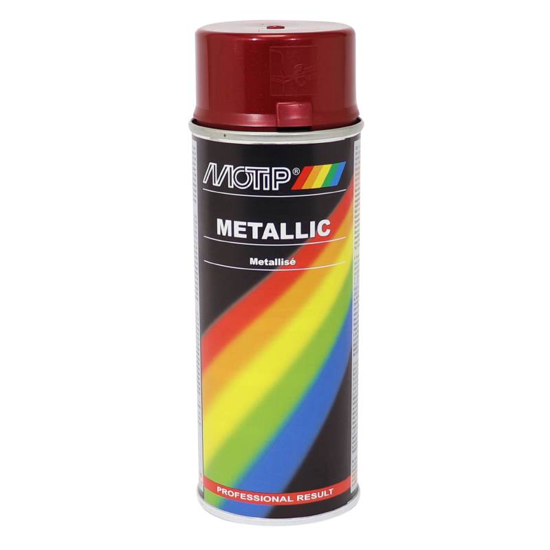 BOMBE DE PEINTURE MOTIP PRO METAL ROUGE AEROSOL 400ML (04045)