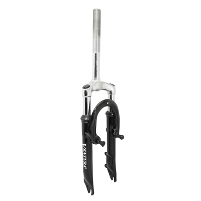 FOURCHE VTT 20 " M-W A SUSPENSION DISQUE + V-BRAKE ACIER RESSORT-ELASTOMERE NOIR DEB. 50MM PIVOT (220-130MM) FILETE 1"-22,2 INTERIEUR