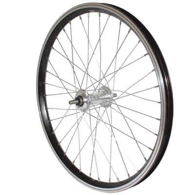 ROUE REMORQUE VELO 20 X 1.75 ALU MX ALU AXE PLEIN 9X100 NOIR