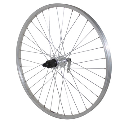 ROUE VTT PATIN BLOCAGE 24\" ALU ARRIERE MOYEU SHIMANO SHIMANO QC300 10-9-8V COMPATIBLE 7V 36 RAYONS JANTE 21C