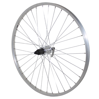 ROUE VTT PATIN BLOCAGE 26\" ALU ARRIERE MOYEU SHIMANO QC300 10-9-8V COMPATIBLE 7V 36 RAYONS JANTE 21C