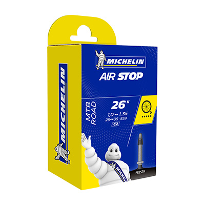 CHAMBRE A AIR VELO 26 X 1.00-1.25 MICHELIN C2 VALVE PRESTA 48MM 135G