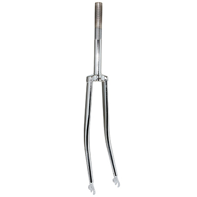 FOURCHE CITY 700C RIGIDE DEMI-COURSE ACIER CHROME CINTRE PIVOT (240-120MM) FILETE 1\"-22,2 INTERIEUR