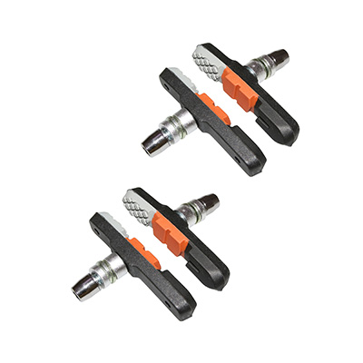 PORTE PATIN FREIN VTT A VIS DEPORTE NEWTON 72MM ORANGE-GRIS-NOIR TYPE SHIMANO (2 PAIRES)