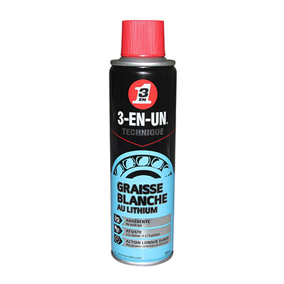 GRAISSE 3-EN-UN BLANCHE AU LITHIUM (AEROSOL 250 ML)