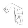 PATTE DE DERAILLEUR ALU MARWI SCOTT GH-163 (VENDU A L'UNITE SUR CARTE)