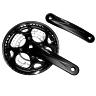 PEDALIER VTT SUNRACE 7-8V. M3 ALU NOIR 170MM 48-38-28 AVEC PARE CHAINE FUME - BOITIER 122MM