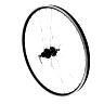 ROUE VTC DISQUE - PATIN BLOCAGE 700 X 35 - 28\" M260 ARRIERE NOIR MOYEU SHIMANO M475 CASSETTE 11-10-9V  6 TROUS JANTE 19C 32 RAYONS INOX - POIDS MAX 130KGS