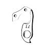 PATTE DE DERAILLEUR ALU MARWI SPECIALIZED GH-166 (VENDU A L'UNITE SUR CARTE)