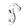 PATTE DE DERAILLEUR ALU MARWI GHOST GH-169 (VENDU A L'UNITE SUR CARTE)