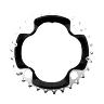 PLATEAU VTT 4BRA D.96 POUR SHIMANO SLX M672 - XT M782 TRIPLE 30DTS MILIEU ORIGINE ARGENT-NOIR 10V.