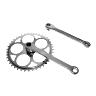 PEDALIER CITY P2R ACIER CHROME A CLAVETTE 165MM PLATEAU 46D. CHAINE 3.30