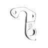 PATTE DE DERAILLEUR ALU MARWI SCOTT GH-212 (VENDU A L\'UNITE SUR CARTE)