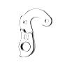 PATTE DE DERAILLEUR ALU MARWI LAPIERRE-FUJI GH-241 (VENDU A L\'UNITE SUR CARTE)