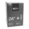 CHAMBRE A AIR VELO 24 X 2.10-3.00 FAT BIKE - DESCENTE SCHWALBE VALVE STANDARD TOUT ALU (54-75-507) (AV10D)