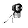 ECLAIRAGE VELO A DYNAMO AVANT SUR FOURCHE AXA ECOLINE A LED 15LUX 2.4W NOIR ( COMPATIBLE LEADER FOX ) FIL ELECTRIQUE 10CM (2 CONNEXIONS)