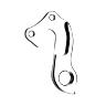 PATTE DE DERAILLEUR ALU MARWI BULLS-GITANE GH-254 (VENDU A L\'UNITE SUR CARTE)