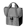 SACOCHE ARRIERE VELO LATERALE BASIL GO GRISE CLAIRE DROIT-GAUCHE 16L FIXATION HOOK-ON PORTE BAGAGE