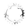 PLATEAU ROUTE 5BRA D.74 TA ZELITO 28DTS TRIPLE INTERIEUR ARGENT ALU 7075 TYPE SHIMANO 9-10V.