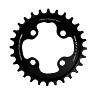PLATEAU VTT 4BRA D.64 TA ONE 28DTS MONO NOIR MAT ALU POUR SHIMANO - SRAM - RACE FACE - FSA 10-11-12V. NARROW WIDE