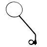 RETROVISEUR VELO GAUCHE OU DROIT ROND NOIR FIXATION COLLIER TIGE 170MM REGLABLE 22.2 MM (MIROIR DIAM 85MM) (VENDU SUR CARTE)