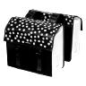 SACOCHE ARRIERE VELO DOUBLE BASIL URBAN LOAD WATERPROOF NOIR-BLANC REFLECTIVE  48-53L (41X18X46CM) WATERPROOF
