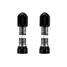 VALVE DE PNEU TUBELESS SCHRADER ARGENT 44MM OBUS DEMONTABLE  (VENDU A LA PAIRE SUR CARTE)