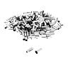 EMBOUT DE GAINE DERAILLEUR 4 MM - LONG 10 MM METAL (SACHET DE 200)  -FIBRAX-